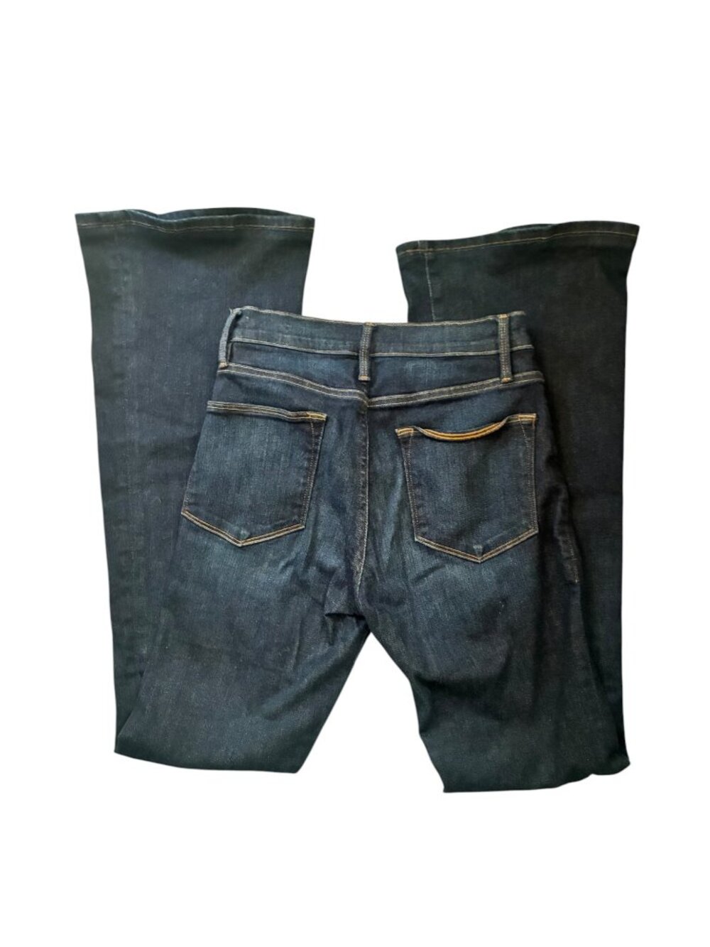 Frame Le High Flare Womens Dark Wash Jeans Long Length High Rise Size 26 VGUC - Picture 2 of 11